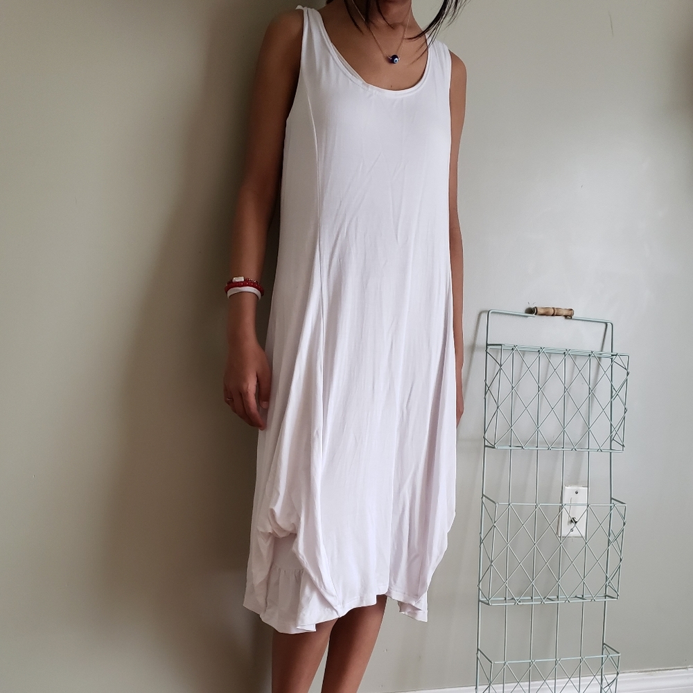 Women's white summer dress